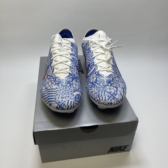 Nike Zoom Vapor 15 Elite CR7 FG, White/Metallic Copper-Concord, Sz 13 DQ5299 182 - Picture 5 of 14